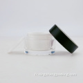 Pot acrylique rond d'emballage de récipient de crème cosmétique de soins de la peau de luxe à double paroi